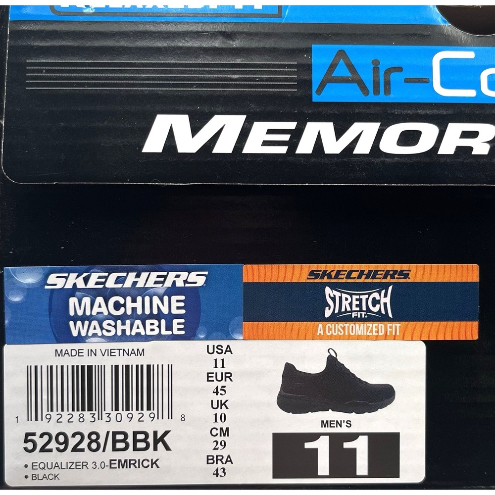 Skechers Equalizer 4.0 Voltis Men's Slip-on Walking Sneaker Size 11 Solid Black - Picture 10 of 12